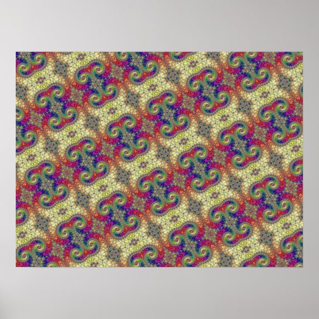 Fraktal Volute Pattern Poster (Vorne)