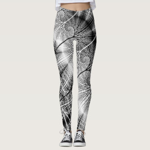 Fraktal-Waldmystisches transparentes gewundenes Leggings