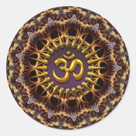 Fraktal Weave Golden (Om) Symbol Sticker