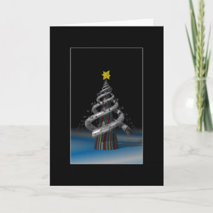 Fraktal-Weihnachtsbaum-Gruß-Karte Feiertagskarte