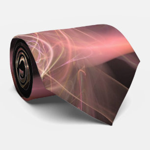 FRAKTAL WELLEN,WIRBEL IN ANTIQE PINK BROWN SCHWARZ KRAWATTE