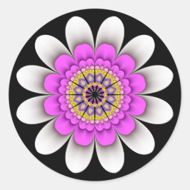Fraktal White Blume Power Stickers