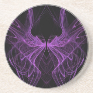 Fraktal Wings Series-1 - Lila Untersetzer