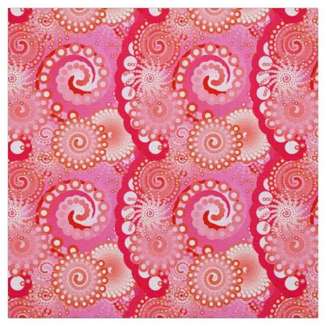 Fraktal wirbelfarbene Muster, rosa, fuchsienfarben Stoff (Muster)