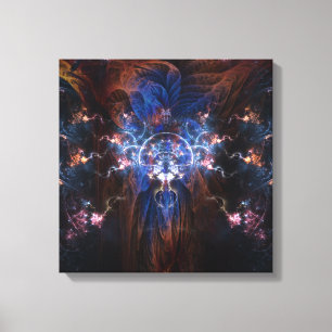 Fraktal Wizard auf eingepackten Leinwand 16x16