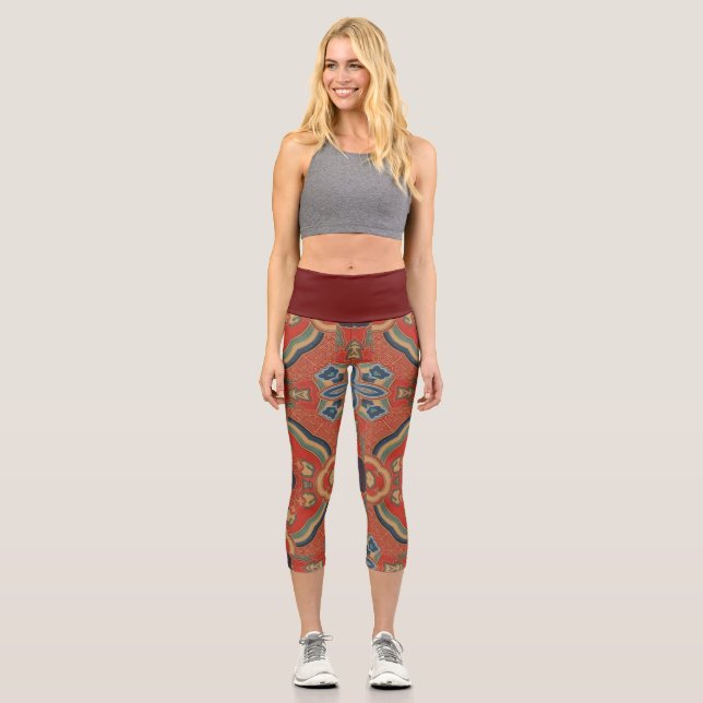 Fraktal | Zazzle_Growshop. Capri Leggings (Vorderseite)