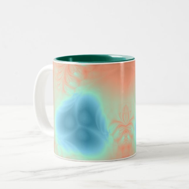 Fraktal Zweifarbige Tasse (Vorderseite Links)