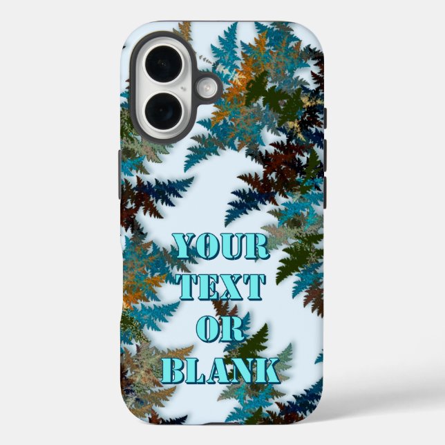 Fraktale Arktische Tarnung iPhone 16 Hülle (Rückseite)