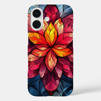 Fraktale blühen iPhone 16 hülle