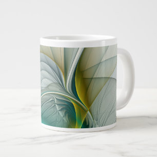 Fraktale Evolution, goldene Türkis abstrakte Kunst Jumbo-Tasse