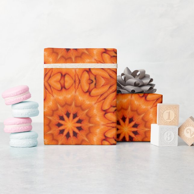 fraktale Karotten Geschenkpapier (Babyparty)