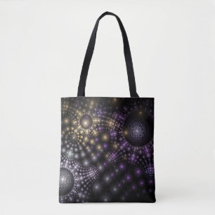 Fraktale Kugel Kunst Mandala Universum Kissenhülle Tasche