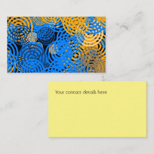 Fraktale Kunst Blaue Geometrische Kreise Wirbel Ma Visitenkarte