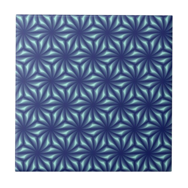 Fraktale Marine Fliese (Vorderseite)