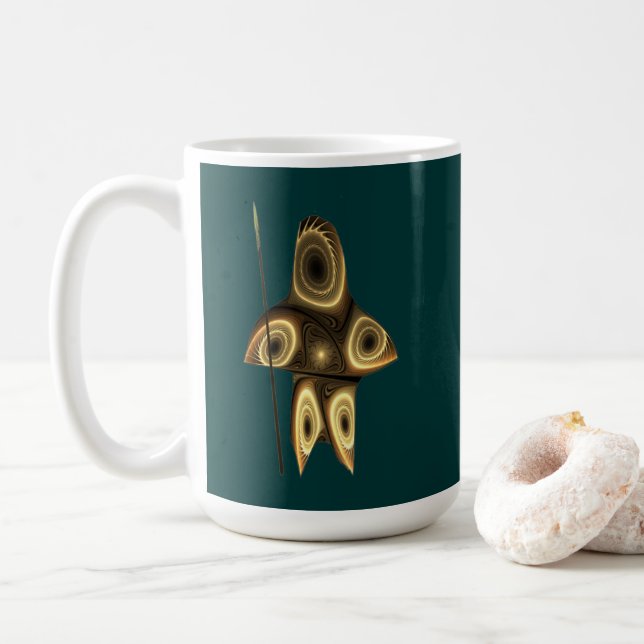 Fraktaler Inuit-Jäger Kaffeetasse (Mit Donut)