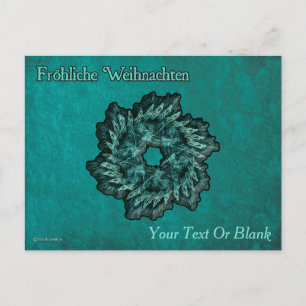 Fraktaler Kranz - Fröhliche Weihnachten Postkarte