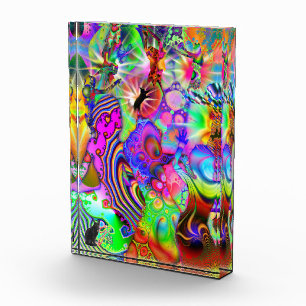 Fraktaler Tanz Farb-Illustration Acrylblock Fotoblock