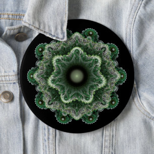 Fraktales fantasievolles Ornament Button