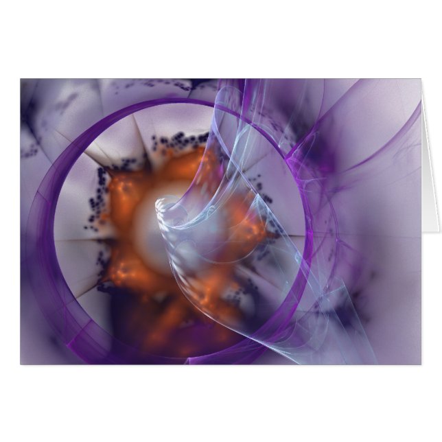Fraktalkarte lila (Vorderseite (Horizontal))