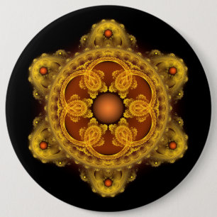 Fraktalkunst Fee Mandala Button