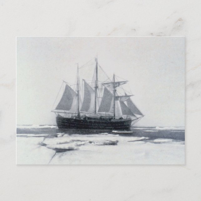 Fram, Nansen's ship, in polar ice Postkarte (Vorderseite)