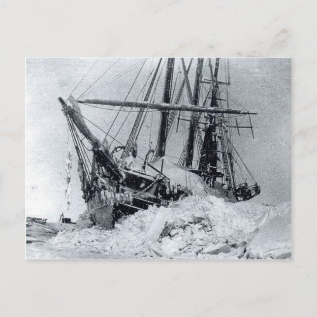 Fram, Nansen's ship, in polar ice Postkarte (Vorderseite)