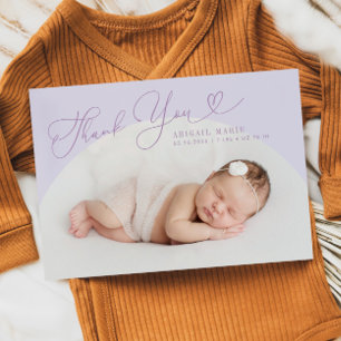 Frame Arc violet Merci Yoy Faire-part de naissance