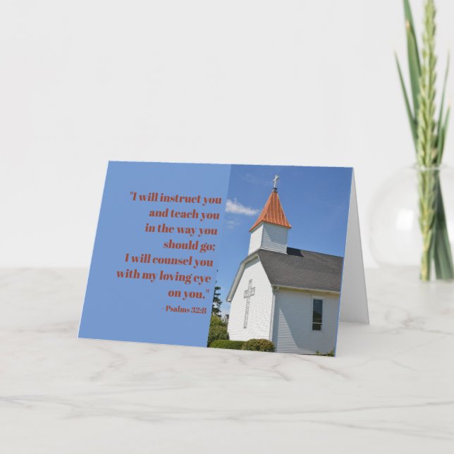 Frame Church Psalm Pastor Vielen Dank Dankeskarte (Vorderseite)