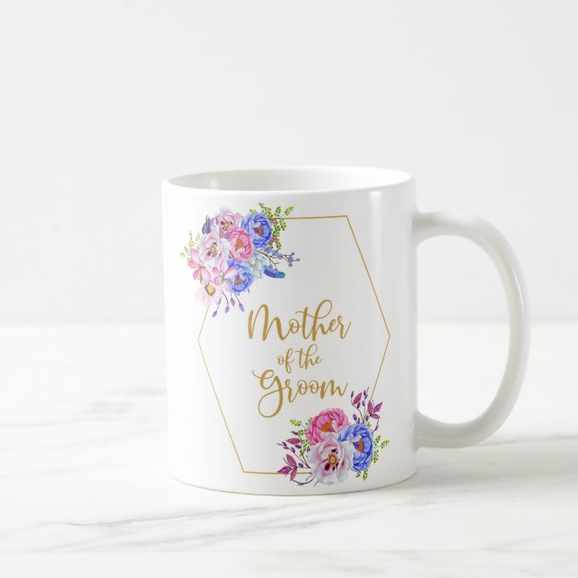 Frame florale Mère de la Groom Café Mug (Droite)