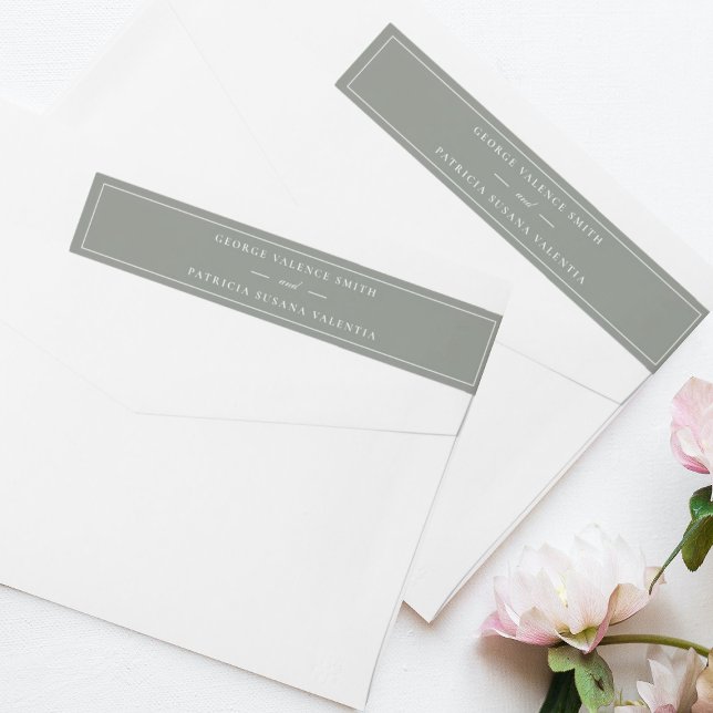 Frame Script Elegant Green White Wedding (Von Creator hochgeladen)