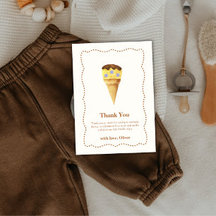 Frame Summer Scoop Ice Cream Boy Baby Dusche Dankeskarte