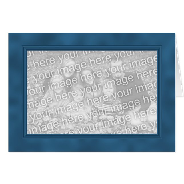 Frame Template Card - Blau (Vorderseite (Horizontal))