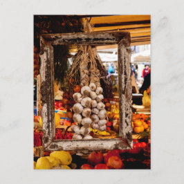 Framed Garlic at a Market Postkarte