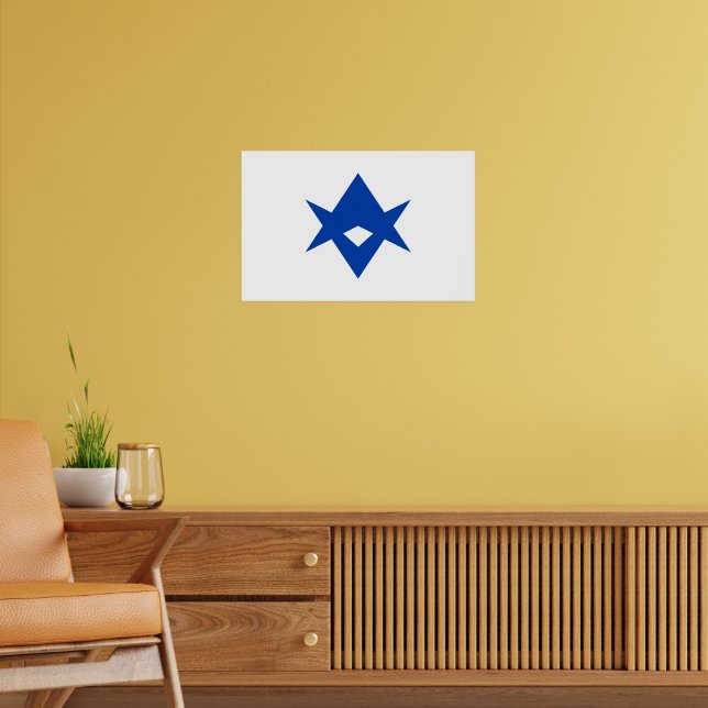 Framed print with Flag of Toyota Poster (Wohnzimmer 2)