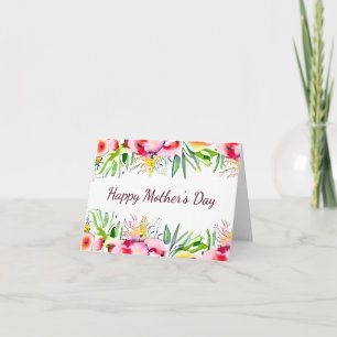 Framen im floralen Wasserfarbendesign für den Früh Karte