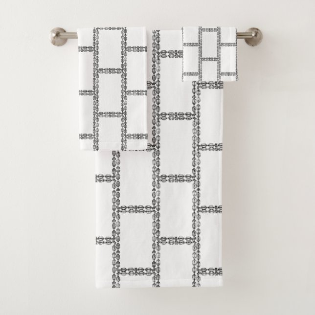 Frames Bricks Muster Stilvoll Badhandtuch Set (Insitu)