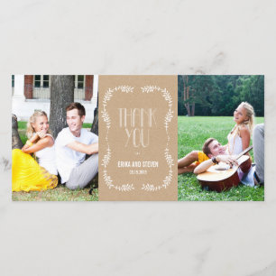 Framing Blätter Hochzeitskunde Vielen Dank Karten 