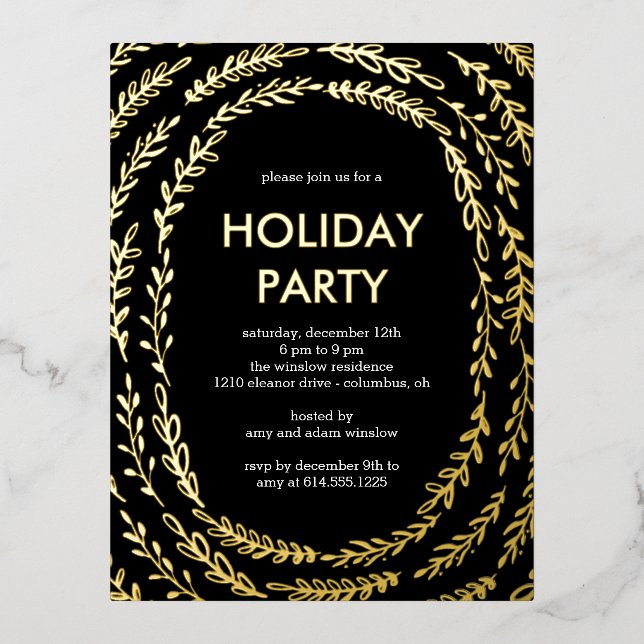 Framing Branchen Foil Holiday Party Postkarte (Vorderseite)