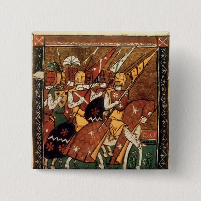Franc 9084 f.20v: Ritter zu Pferd Button (Vorderseite)