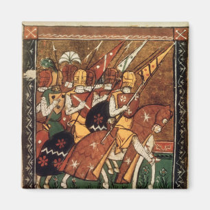 Franc 9084 f.20v: Ritter zu Pferd Magnet