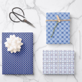 Français Blue Trio 2 Jeu géométrique de papier d'e