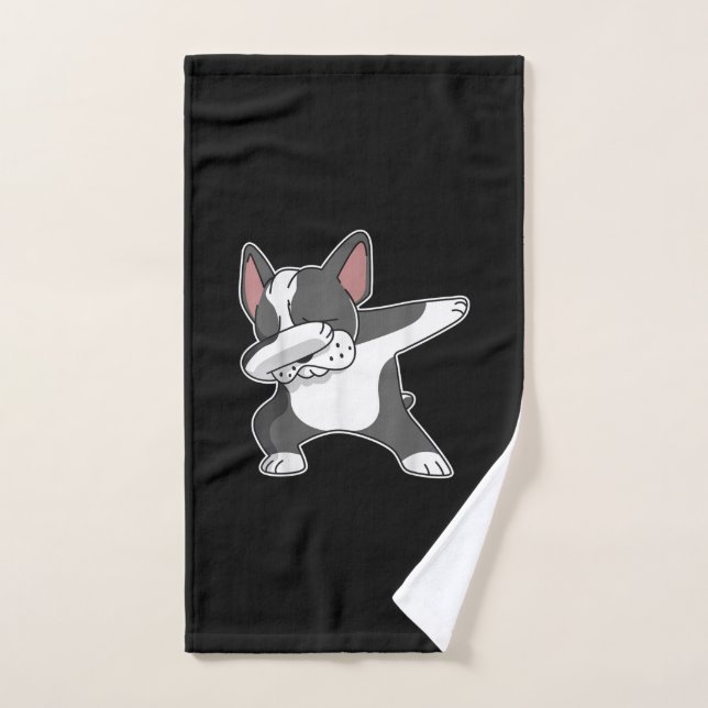 français bulldog dabbing frenchie chien dab cadeau (Serviette à main)