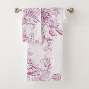 français chic, rose, toile, floral, motif, victor