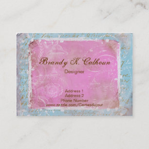 Français vintage Toile et cartes de visite du