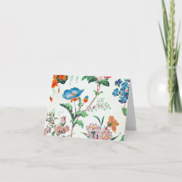 France 1830 Floral Antique Wallpaper Dankeskarte