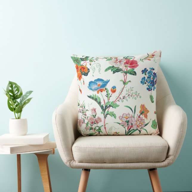 France 1830 Floral Antique Wallpaper Kissen (Stuhl )