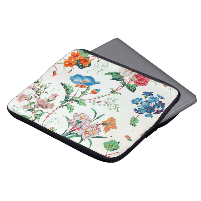 France 1830 Floral Antique Wallpaper Laptopschutzhülle (Vorne Oben)