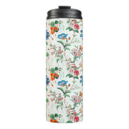 France 1830 Floral Antique Wallpaper Thermosbecher