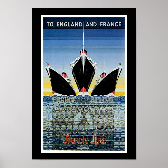 France Afloat - French Line Poster (Vorne)