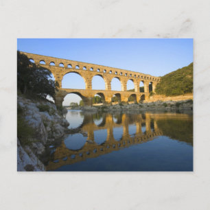 France, Avignon. The Pont du Gard Roman aqueduct Postkarte